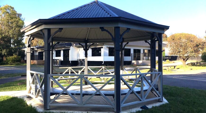 5-Metre School Gazebo with Seating Completed at Croydon Primary School